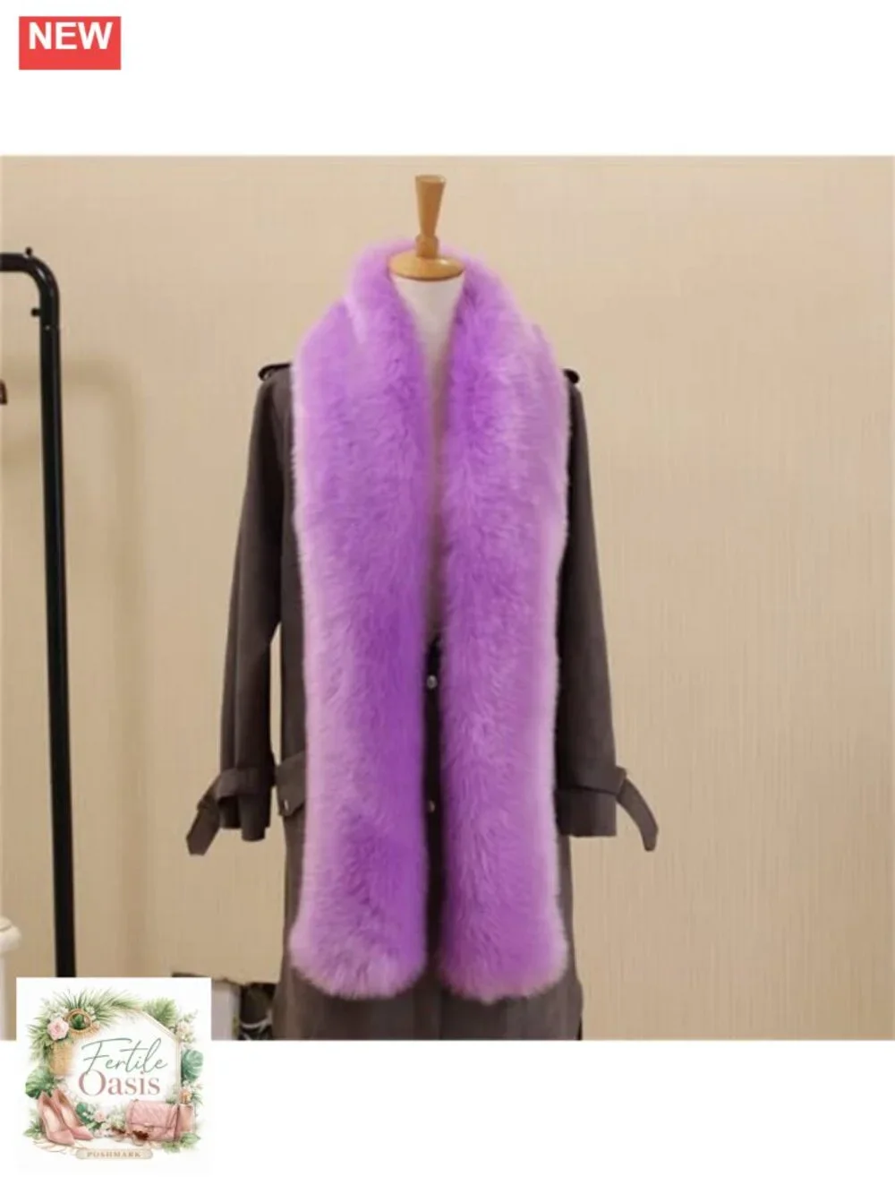 Womens Faux Fur Collar Winter Warm Wrap Stole Scarf Shawl Shrug